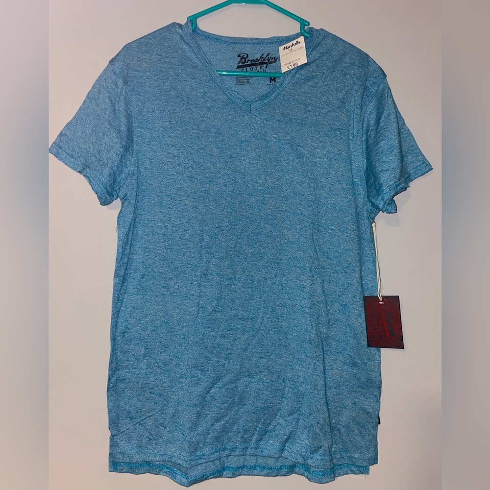 🧢NWT Brooklyn Cloth Men's Blue V-Neck Shirt